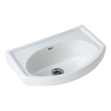 Indus Wall-hung Wash Basin (White) - by Ruhe®
