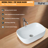 Norma Table-Top Wash Basin (White) - by Ruhe