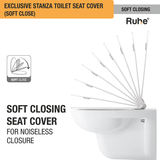 Exclusive Stanza Toilet Seat Cover (Soft Close) with noiseless closure