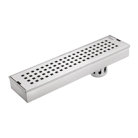 Palo Shower Drain Channel (12 x 3 Inches) with Cockroach Trap (304 Grade)