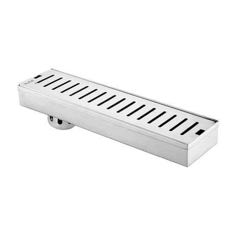 Vertical Shower Drain Channel (24 x 3 Inches) with Cockroach Trap (304 Grade)
