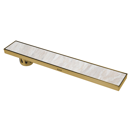 Tile Insert Shower Drain Channel (36 x 4 Inches) YELLOW GOLD PVD Coated