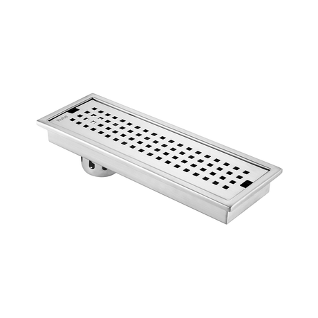 Palo Shower Drain Channel (12 x 5 Inches) with Cockroach Trap (304 Grade)