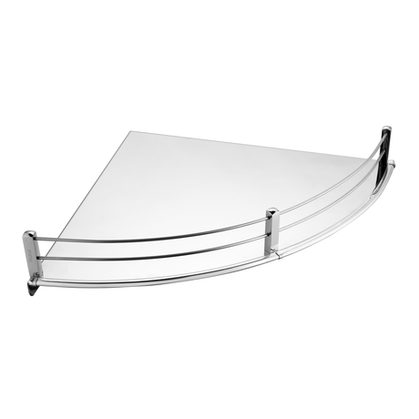 Round Stainless Steel Corner Shelf Tray (12 Inches)