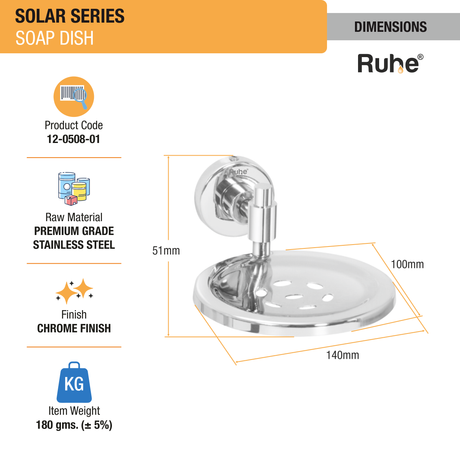 Solar Stainless Steel Soap Dish 2