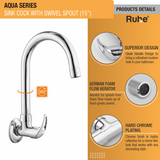 Aqua Sink Tap with Medium (15 inches) Round Swivel Spout Faucet product details