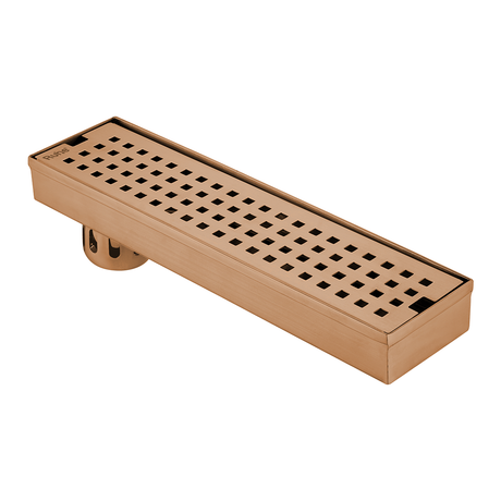 Palo Shower Drain Channel (24 x 3 Inches) ROSE GOLD/ANTIQUE COPPER
