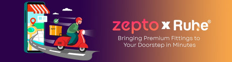 Zepto X RUHE:  Bringing Premium Fittings to Your Doorstep in Minutes!