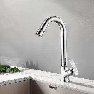 Deck Mount Kitchen Sink Taps with Swivel Spout