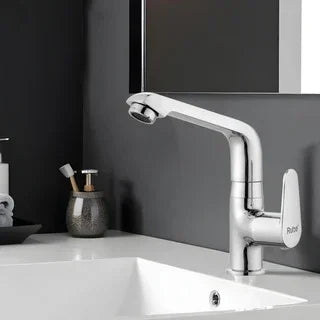 Deck Mount Wash Basin Taps with Swivel Spout