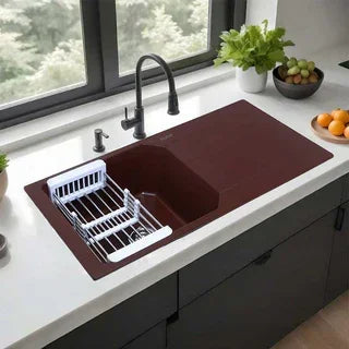 Quartz Single Bowl with Drainboard Kitchen Sinks
