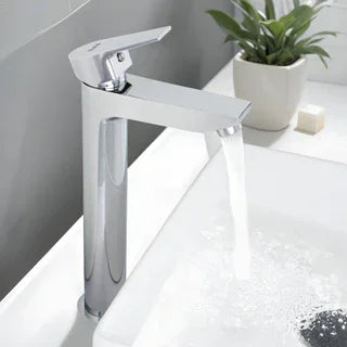 Single Lever Deck Mount Tall Body Wash Basin Mixer Taps