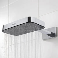 Newt ABS Dual Flow Overhead Shower with 16.5 Inch Shower Arm (16 x 8.5 Inches) – Chrome