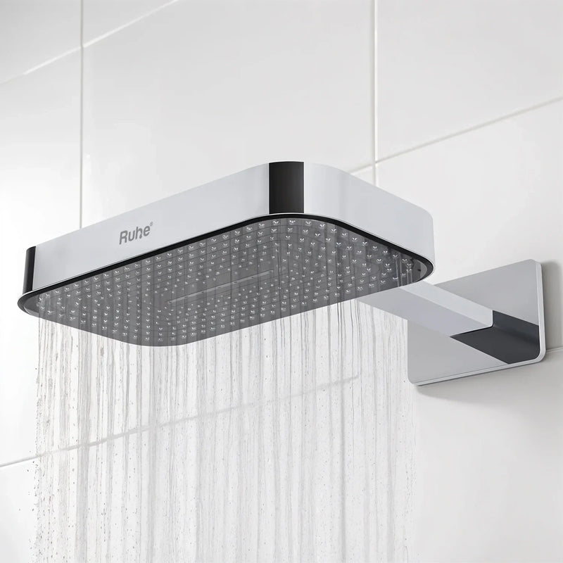 Newt Dual-Flow Overhead Shower with Shower Arm