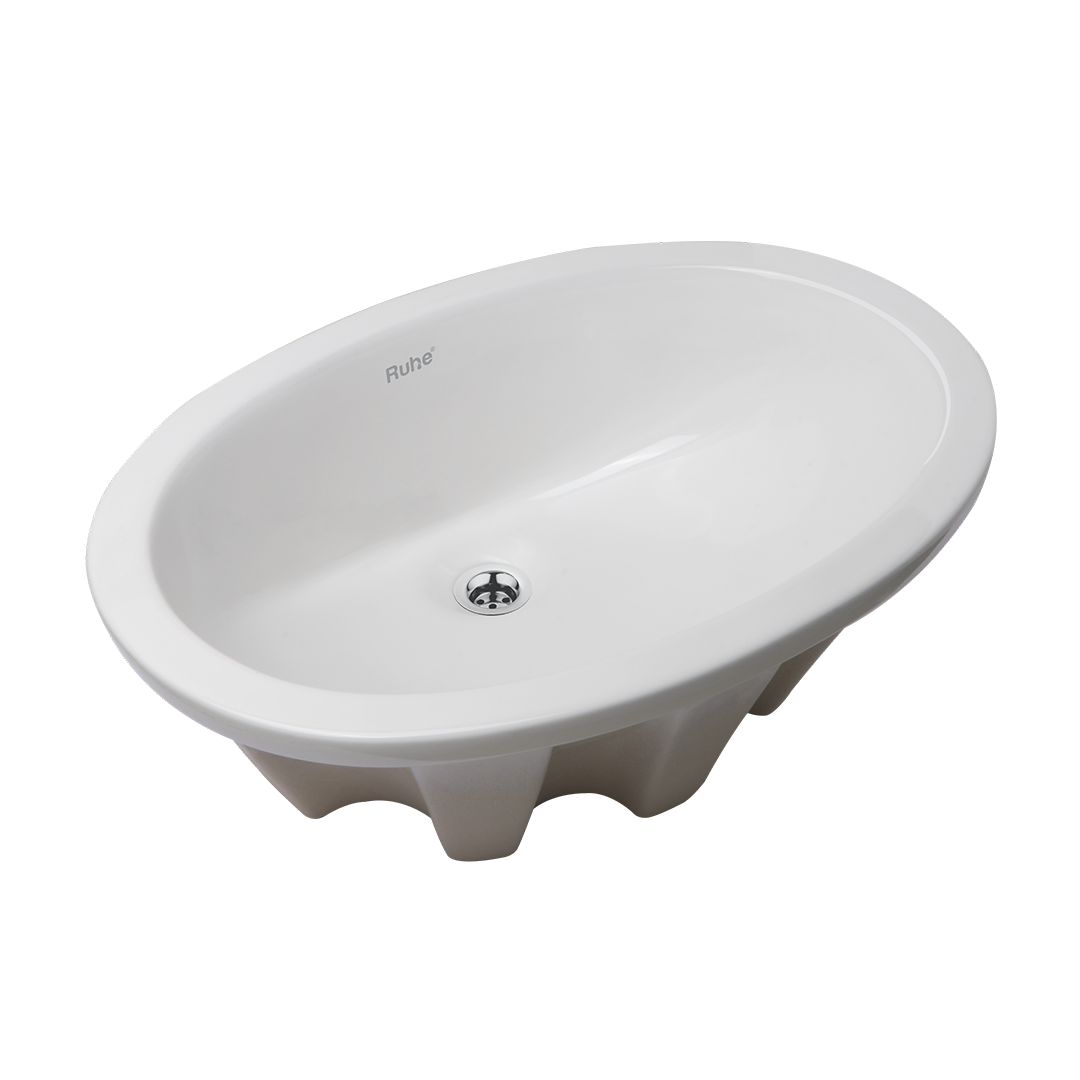 Collar Counter Wash Basin (White) - by Ruhe