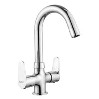 Eclipse Brass Table-Mount Double Handle Wash Basin Mixer Tap with Swivel Spout