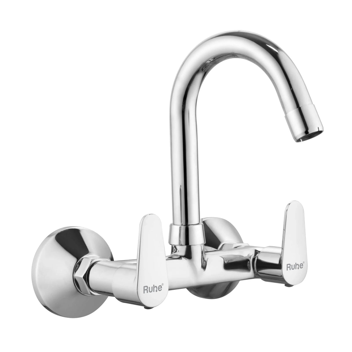 Eclipse Wall Mount Kitchen Sink Mixer Tap with Swivel Spout