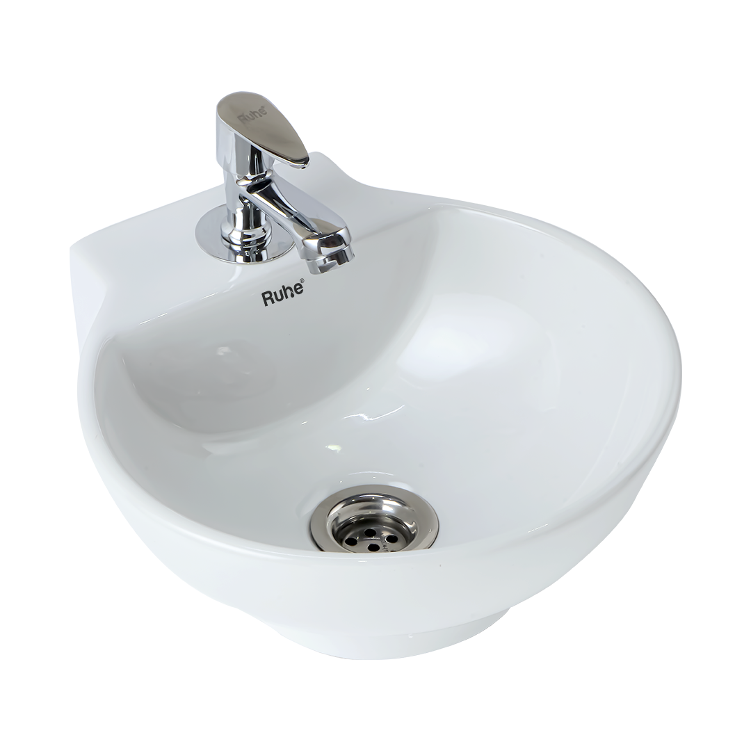 Hydra Wall-hung Wash Basin (White) - by Ruhe