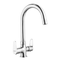 Eclipse Brass Table-Mount Double Handle Wash Basin Mixer Tap with Swivel Spout