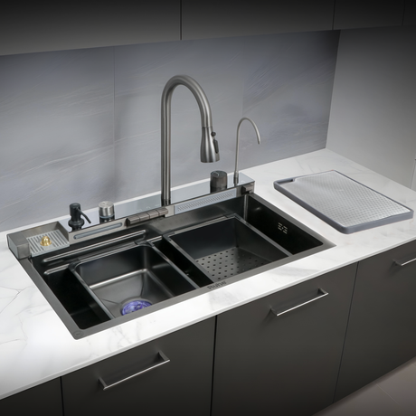 Piano Smart Kitchen Sink (30 x 18 x 9 Inches)