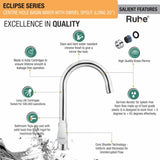 Eclipse Deck Mount Wash Basin Mixer Tap with Swivel Spout