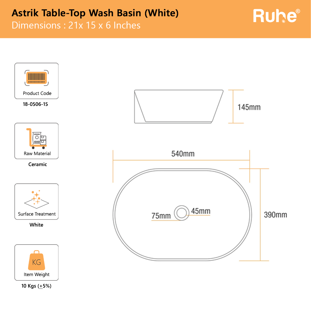 Astrik Table Top Wash Basin