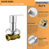 Eclipse Concealed Stop Valve Brass Faucet