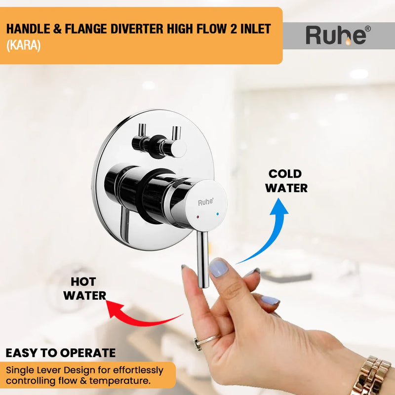 Kara Upper Part for Diverter (Compatible with 2-Inlet High Flow & 3-Inlet Diverters)