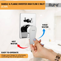 Elixir Brass Diverter Upper Part for 2-Inlet High-Flow & 3-Inlet Diverter