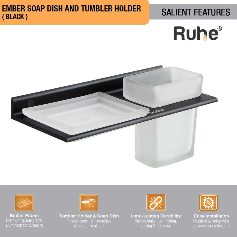 Ember Soap Dish and Tumbler Holder