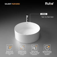 Zosma Table-Top Wash Basin (Features)