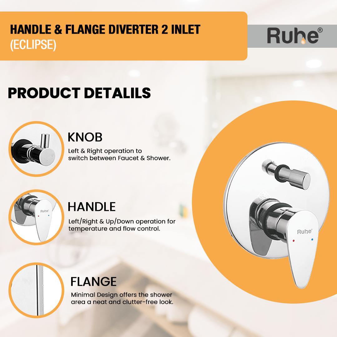 Eclipse Upper Part for Diverter (Compatible with 2-Inlet Diverters) – by Ruhe