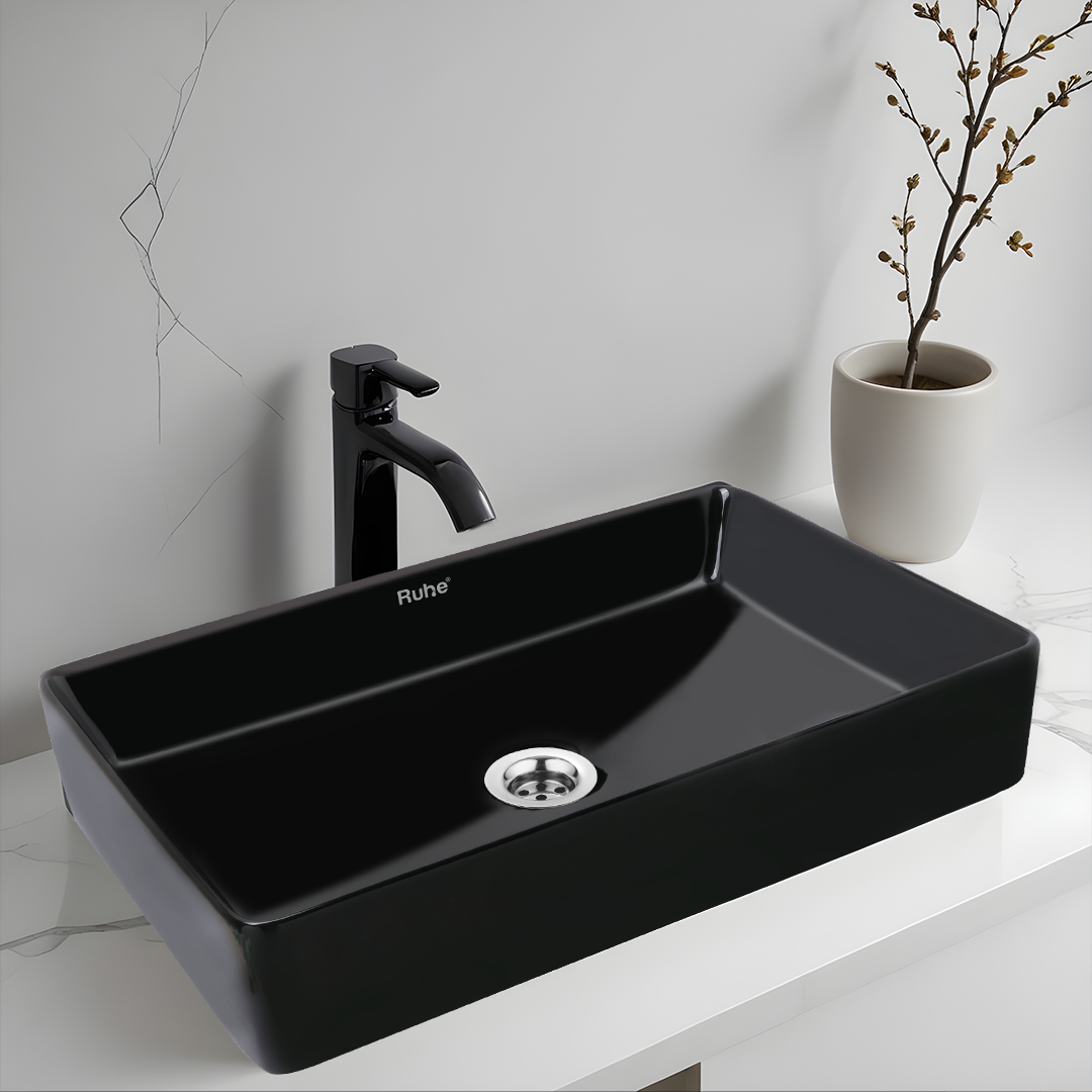 Electra Table-Top Wash Basin (Black) - by Ruhe