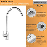 Eclipse Deck Mount Wash Basin Tap with Swivel Spout