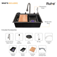 Nano 304-Grade Smart Kitchen Sink with Waterfall