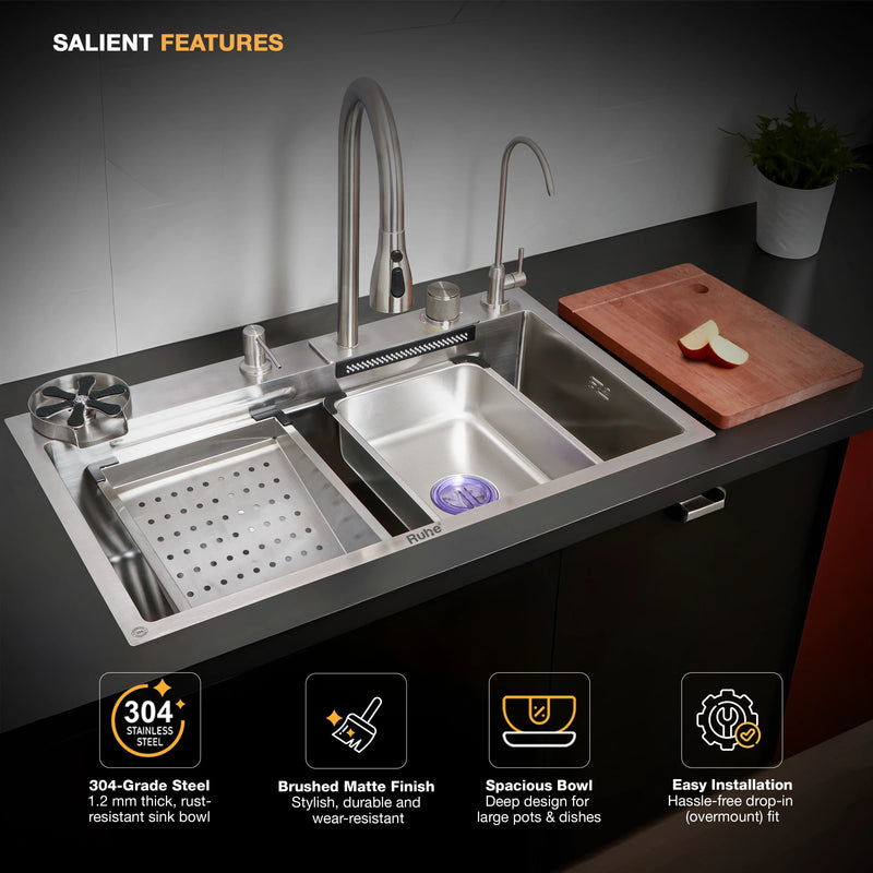 Nano Smart Kitchen Sink (30 x 18 x 9 Inches)