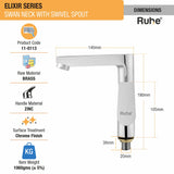 Elixir Deck Mount Wash Basin Tap with Swivel Spout