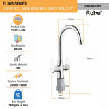 Elixir Deck Mount Wash Basin Mixer Tap with Swivel Spout
