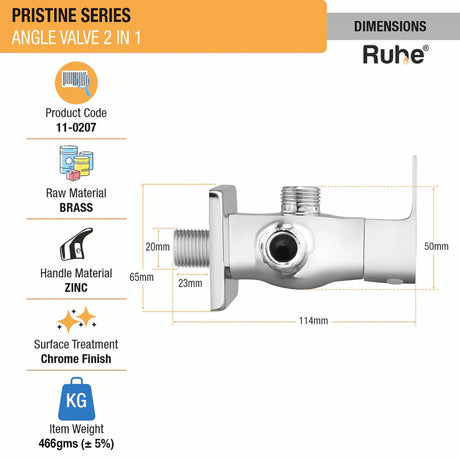 Pristine Two Way Angle Valve