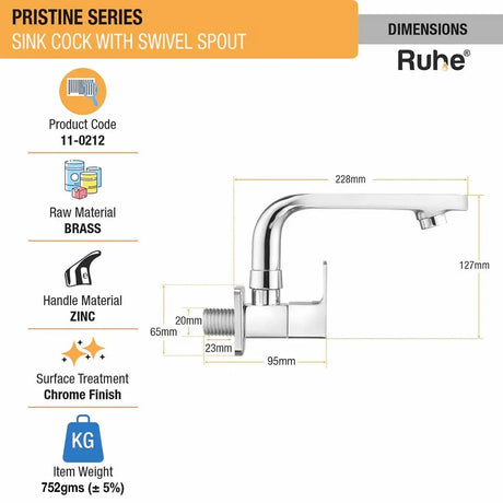 Brass Sink Tap with Swivel Spout