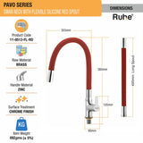 Pavo Deck Mount Kitchen Sink Tap with Coloured Flexible Silicone Spout