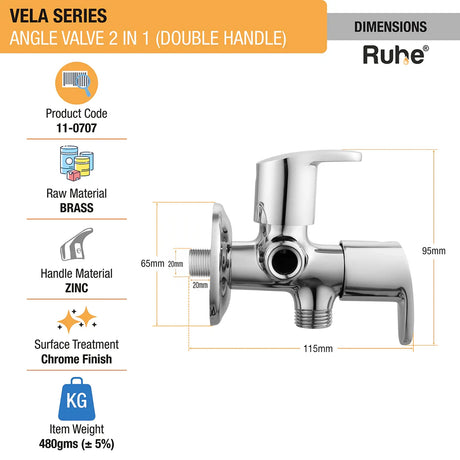 Vela Two Way Angle Valve