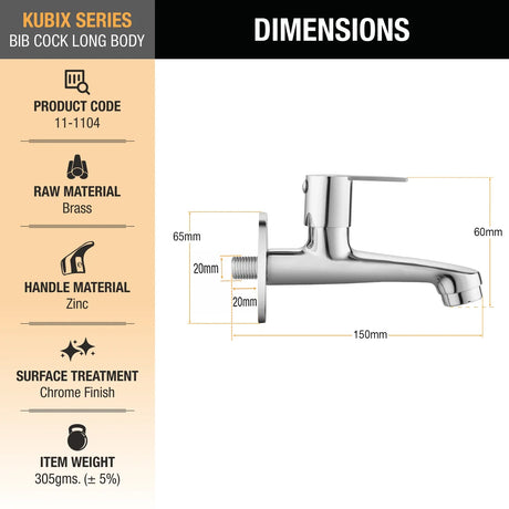 Kubix Long Body Bib Tap