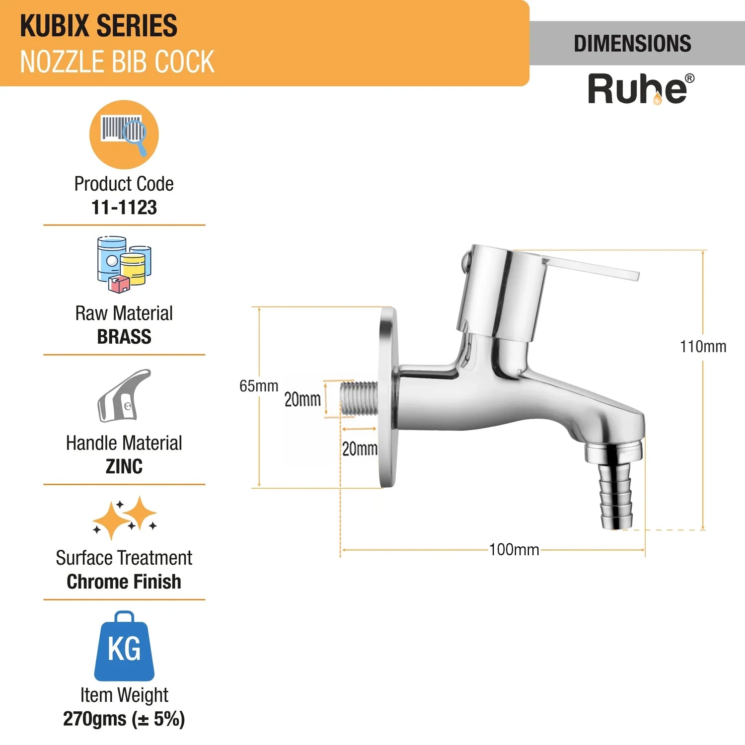 Kubix Nozzle Bib Tap – Ruhe