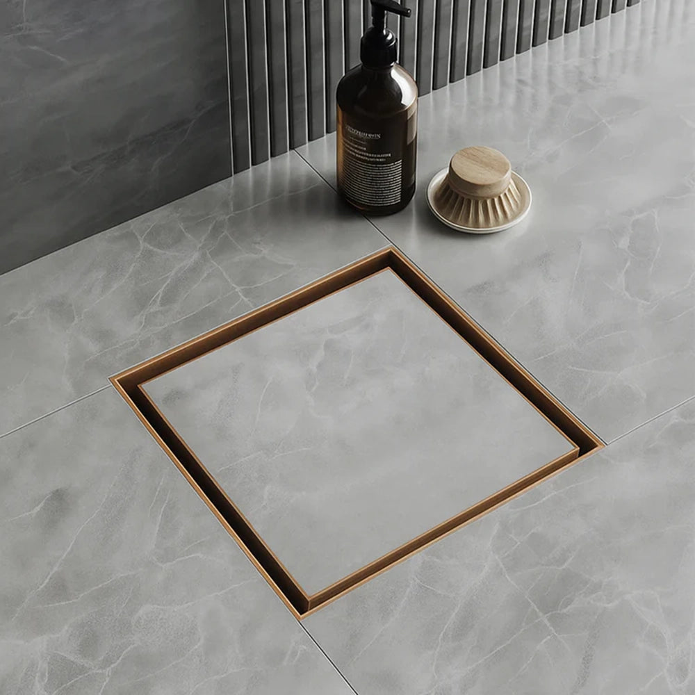 Tile-Insert Shower Drain Channel (5 x 5 Inches)