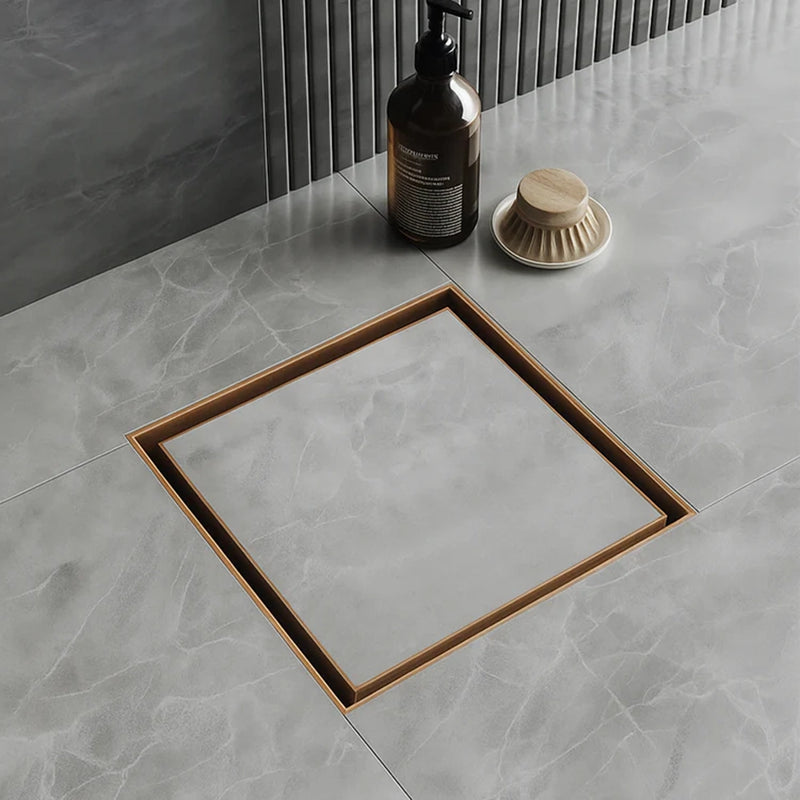 Tile-Insert Shower Drain Channel (5 x 5 Inches)