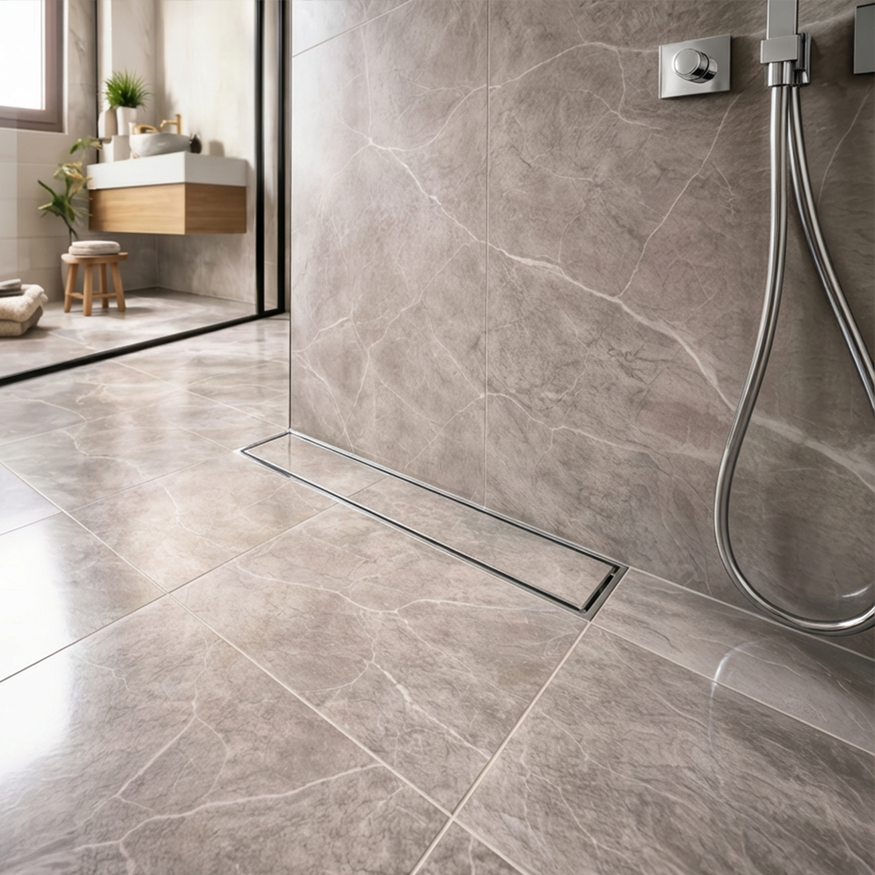 Tile Insert Shower Drain Channels | Invisible Linear Drains – Ruhe