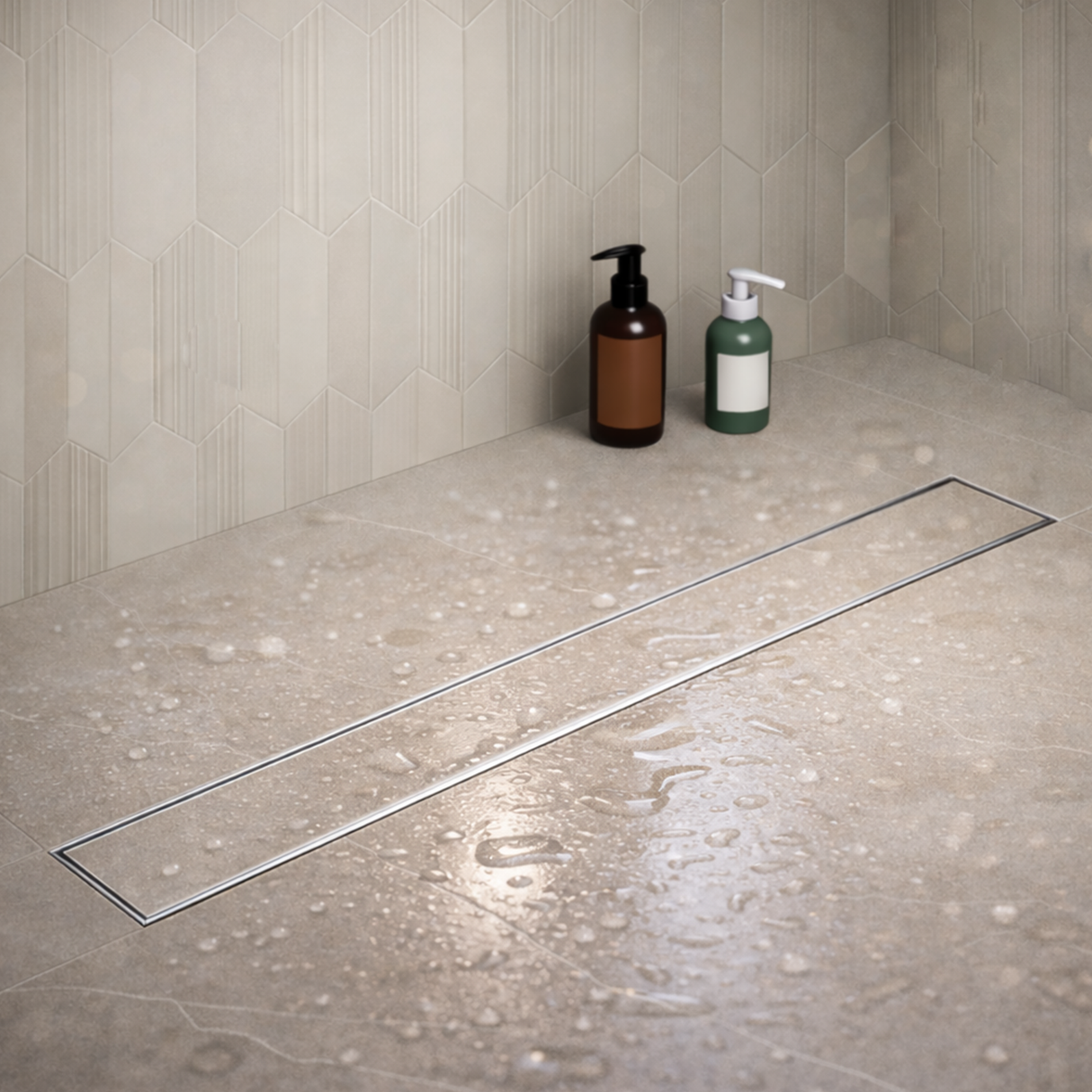 Tile-Insert Shower Drain Channel (3 Inches)