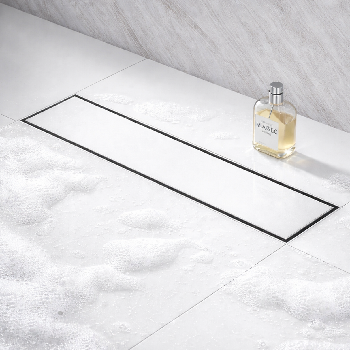 Tile-Insert Shower Drain Channel (4 Inches)