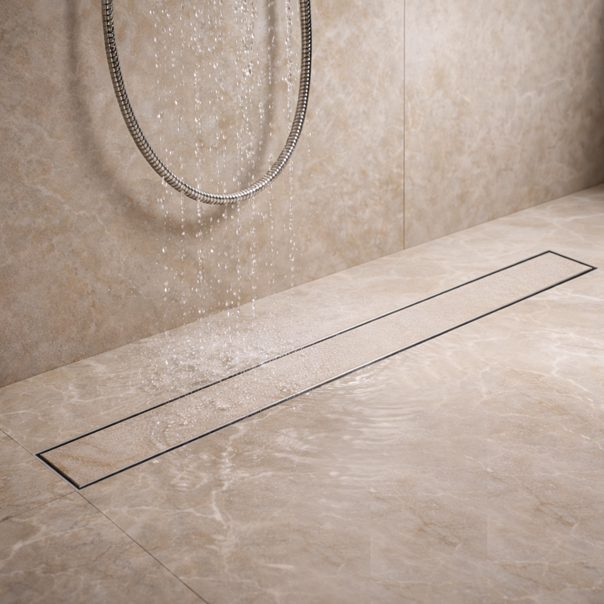 Tile-Insert Shower Drain Channel (4 Inches)